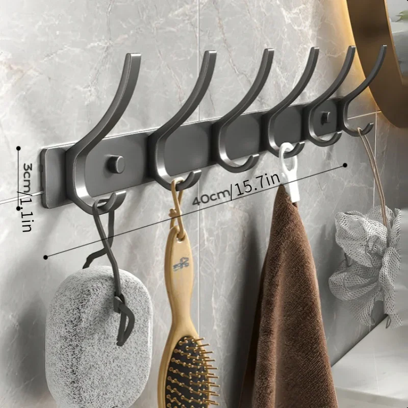 Iron Coat Rack Wall Mount Thickened Space Aluminum Clothe Hook Bathroom Sticky Hook Towel Clothe Wall Hanger Towel Rack self adhesive hooks,wall hanging hook,adhesive hooks