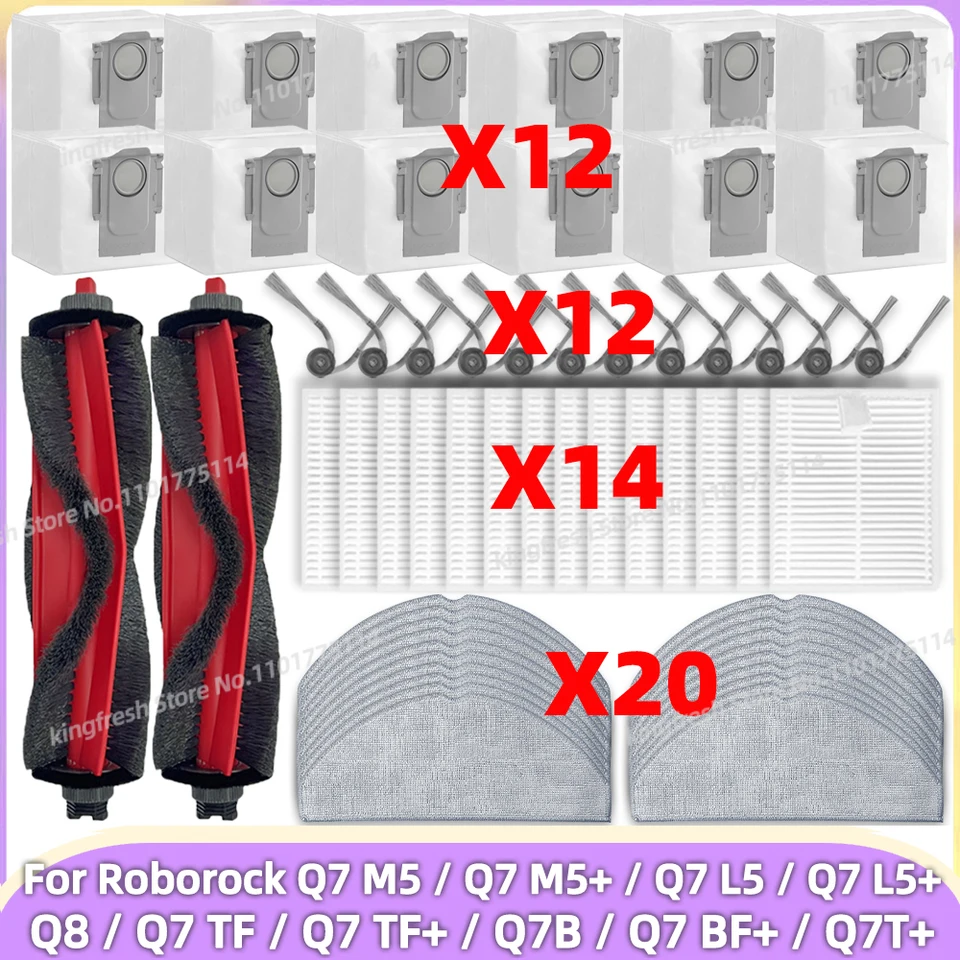 roborock Originele Mop voor Q7 M5/Q7 M5 /Q7 L5/Q7 L5 /Q8/Q7T/Q7 TF//Q8 /Q7T /Q7 TF /Q7B/Q7 BF/Q7B /Q7 BF , 2 Stuks