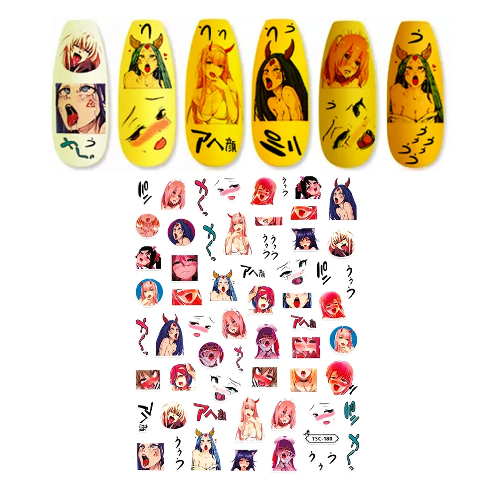 TSC-180 TSC-107 Sexy and scary cartoon girl Bunny Girl 3D Back glue Nail Art Stickers Decals Sliders Nail ornament decoration nail stickers nail art decoration nail decals