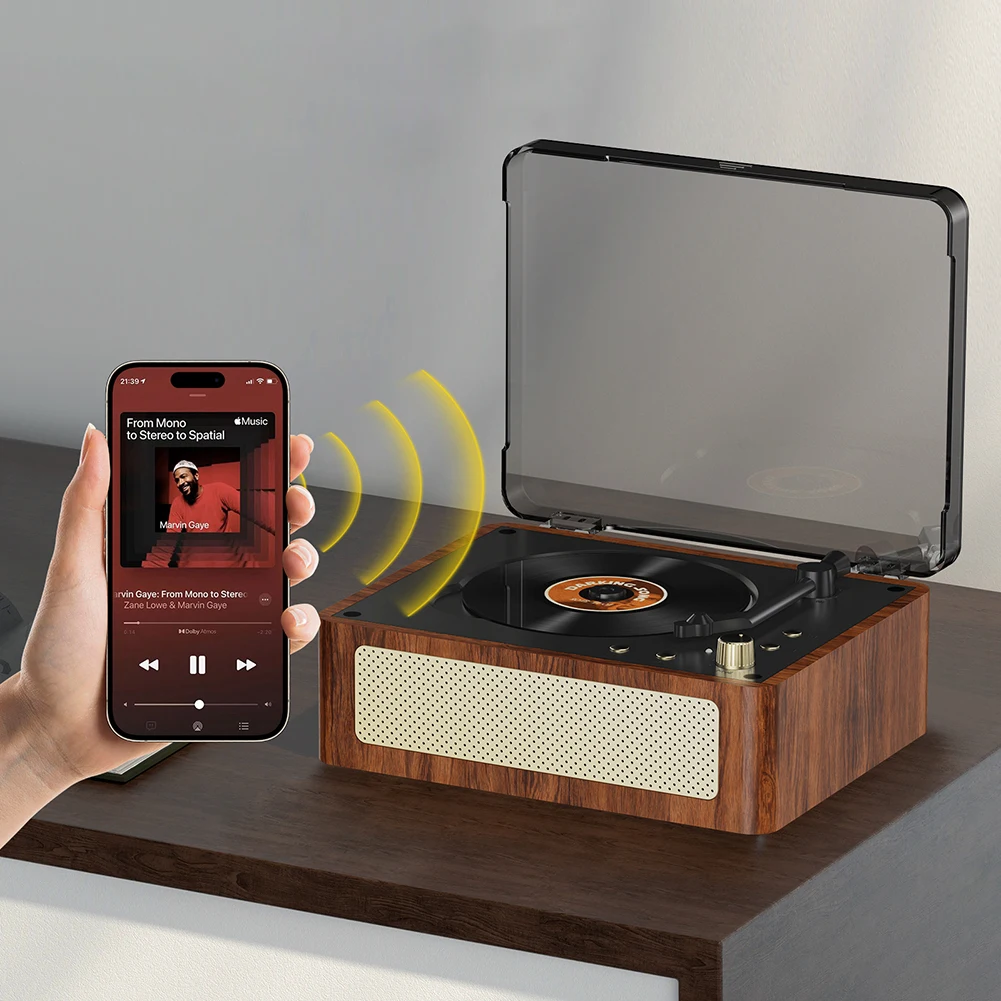 Portable CD Player Bluetooth-Compatible Rechargeable Wireless CD Player 3.5mm AUX Desktop for Music Lover