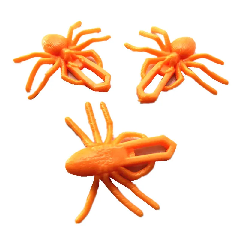30Pcs Creative Slingshot Spider Halloween TPR Soft Rubber Elastic Stretch Small Spider Slingshot Kids Sticky Stretchy Small Toys