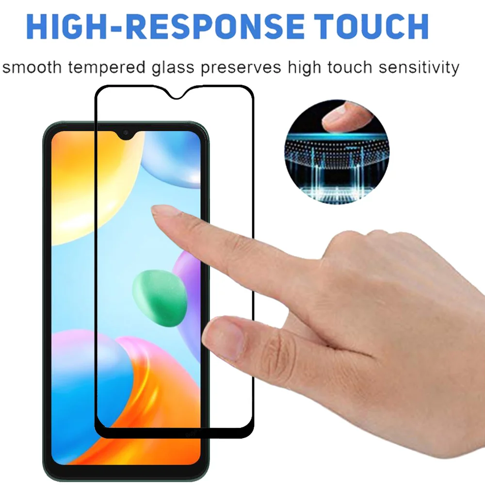 Pelicula, Front Tempered Glass For Xiaomi Redmi 13C 10C NFC Screen