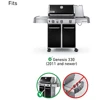 7629 Grill Igniter Kit Replacement for Weber Genesis E/S-330(Front-Mounted Control) Gas Grill, Compatible with Weber Parts 65946 6