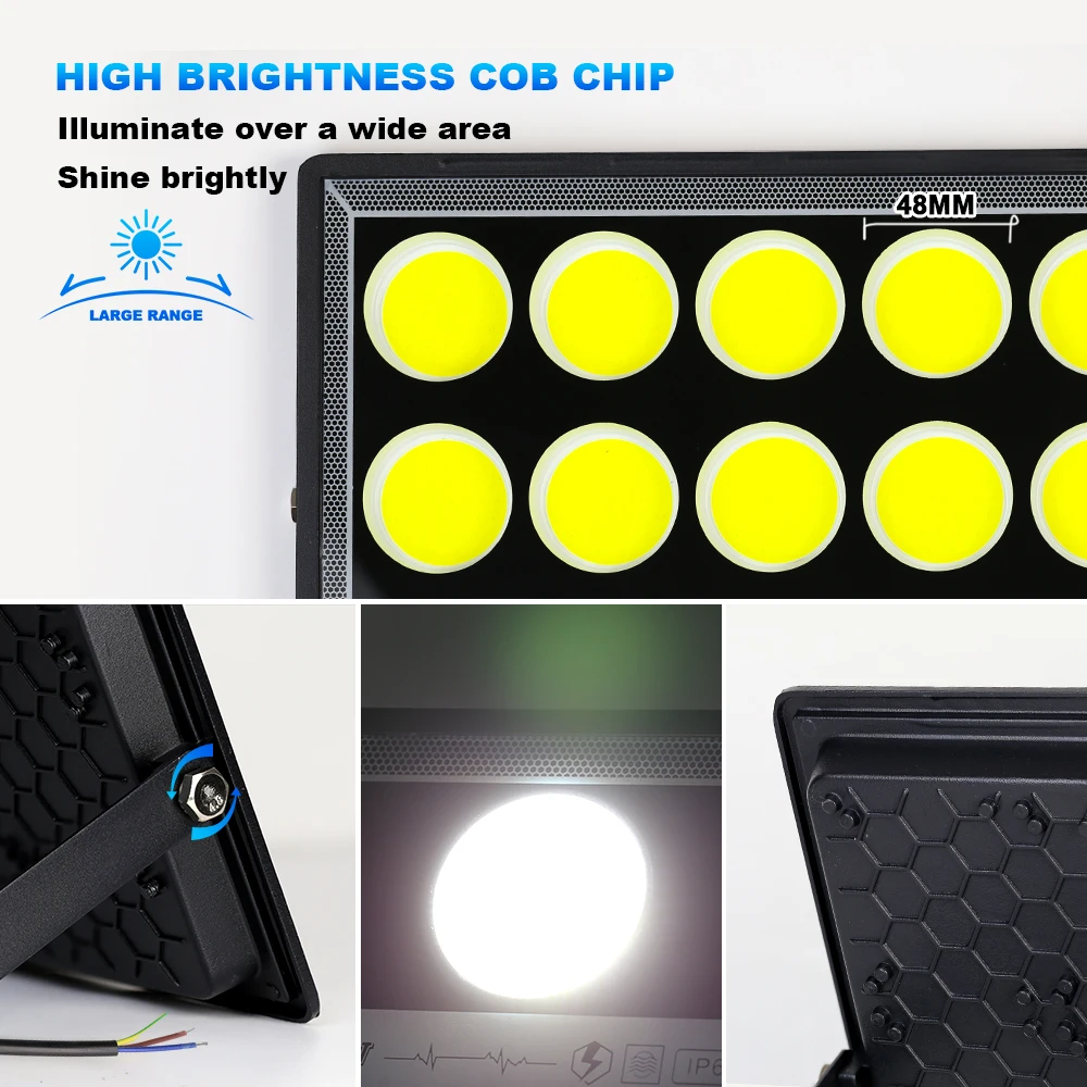 LED 홍수 빛 50W 100W 200W 300W 500W IP65 방수 야외 정원 프로젝터 조명 ??스포트라이트 가로등 LED 투광 조명
