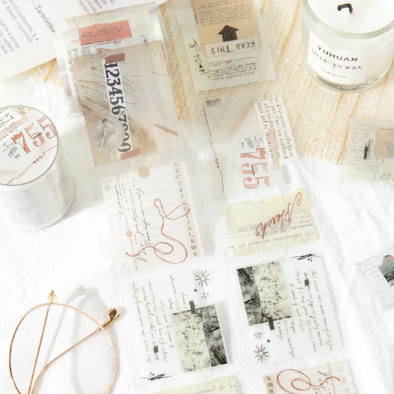 저널 GO 5x200cm 자유는 야생이다 레트로 아트 다이컷 테이프 스티커 크리에이티브 저널 스크랩북킹 DIY 미적 스티커