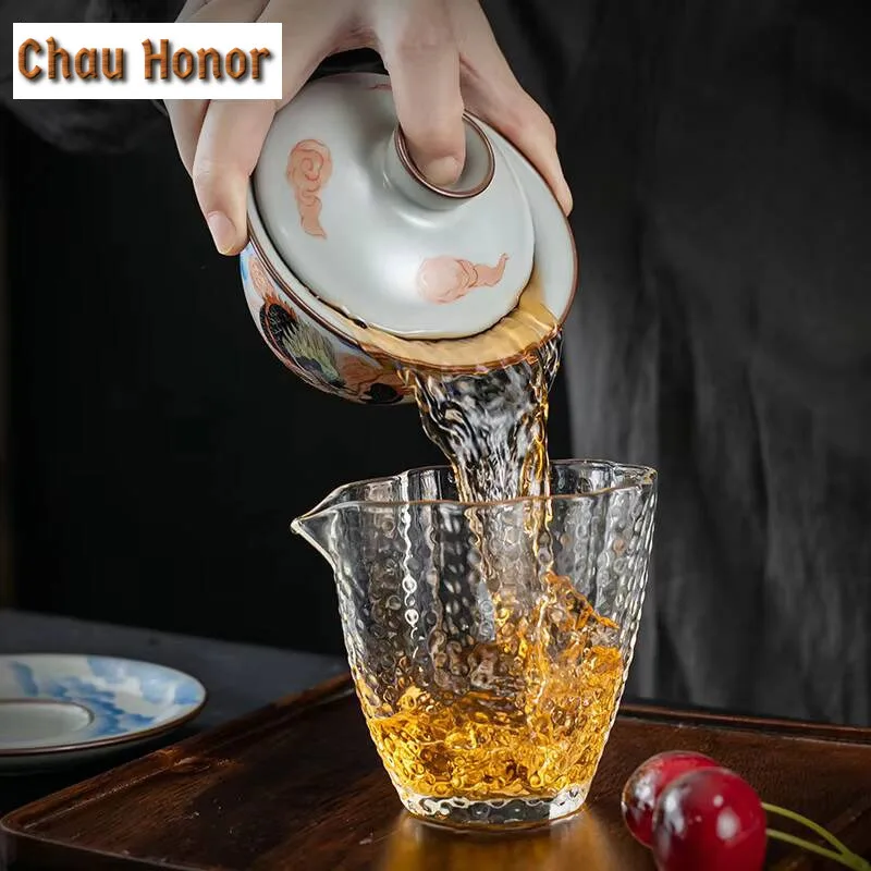 290ml Pure Handmade Ru Kiln  Gaiwan Handdrawn Dargon Phoenix Tea Bowl Tea Tureen Tea Maker Cover Bowl Teaset Supplies Collection