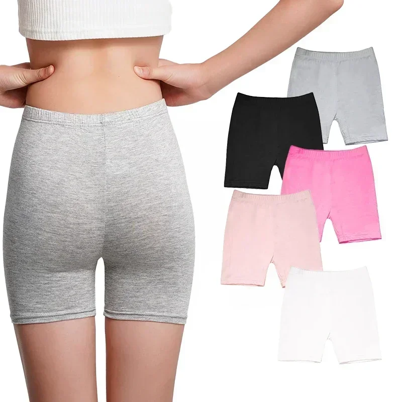 Girls Underwear 2pcs Soft Modal Candy Color Solid Color Comfortable Kids Sports Leggings Casual Panties 3-12 Years