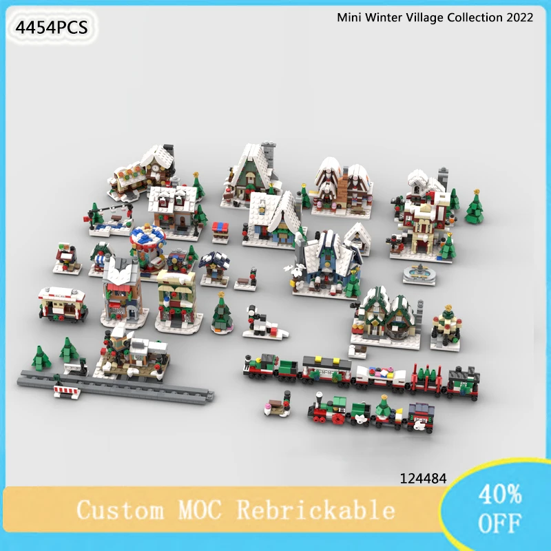 Village de pêche Magasin Mini Bloc de Construction pour Adultes Idée Cadeau  Maison Jouet Mini Briques MOC Maquette pour 7 8 9 10 11 12 Ans Fille  Garçons Non Compatible avec L*go (1881 Pcs)