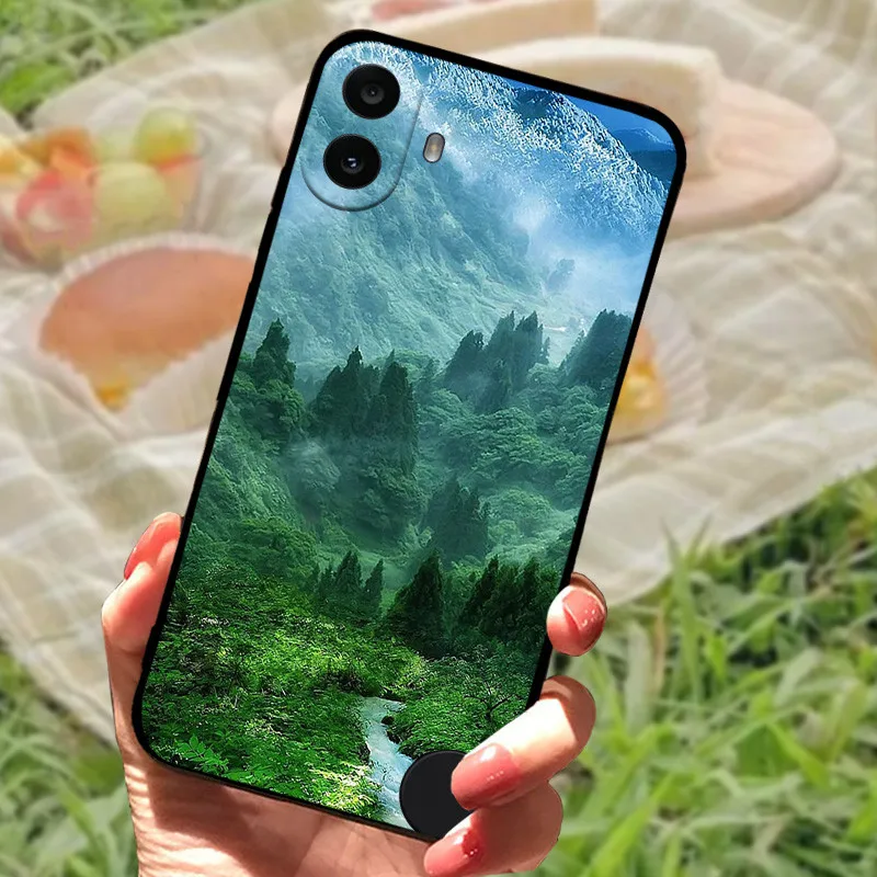 Durable Black Silicone Shockproof Phone Case - Anti-fall Protective Cover