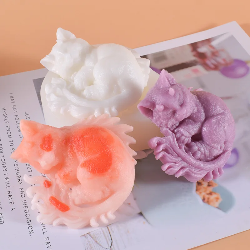 

Sleeping Demon Cat Silicone Mold For Fondant Chocolate Epoxy Sugarcraft Mould Pastry Cake Decorating Kitchen Accessories Tool