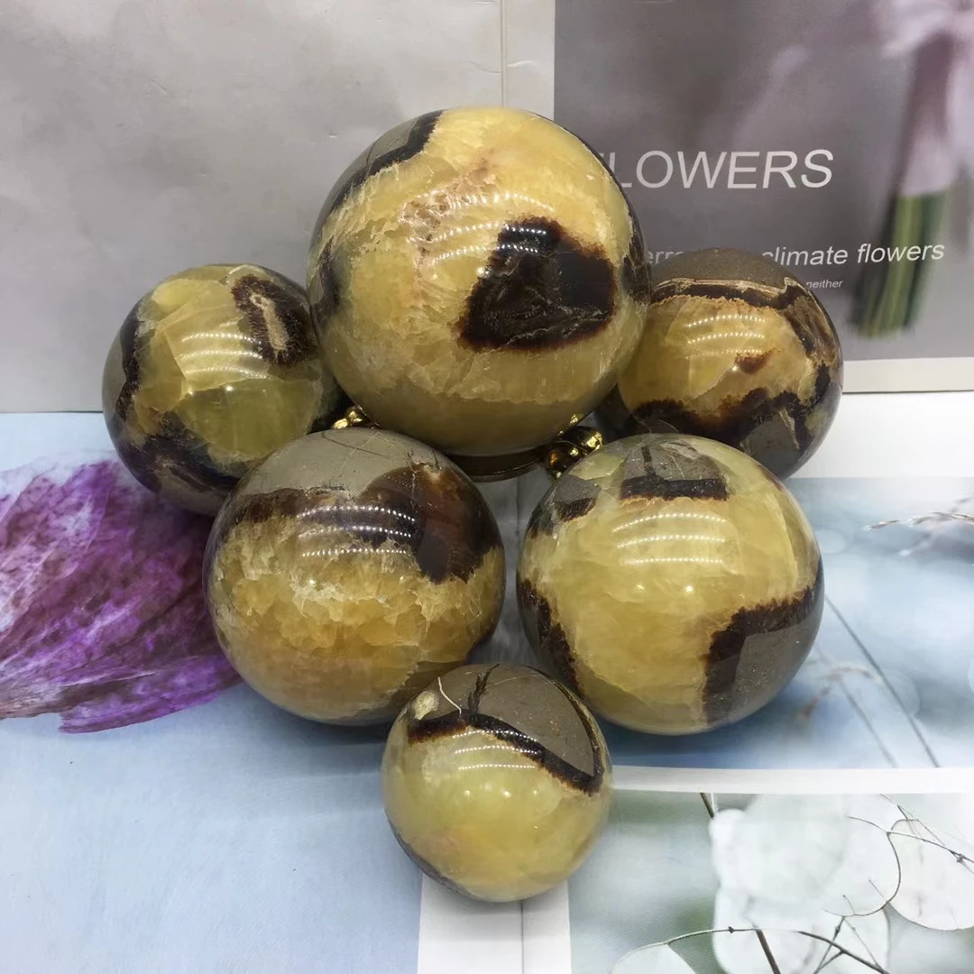 60 Mm 5A 100% Sfera Di Cristallo Naturale Di Calotite Sfera Di Pietra Naturale Artigianato Usato Nella Collezione Feng Shui Decorazione Della Casa 1 P