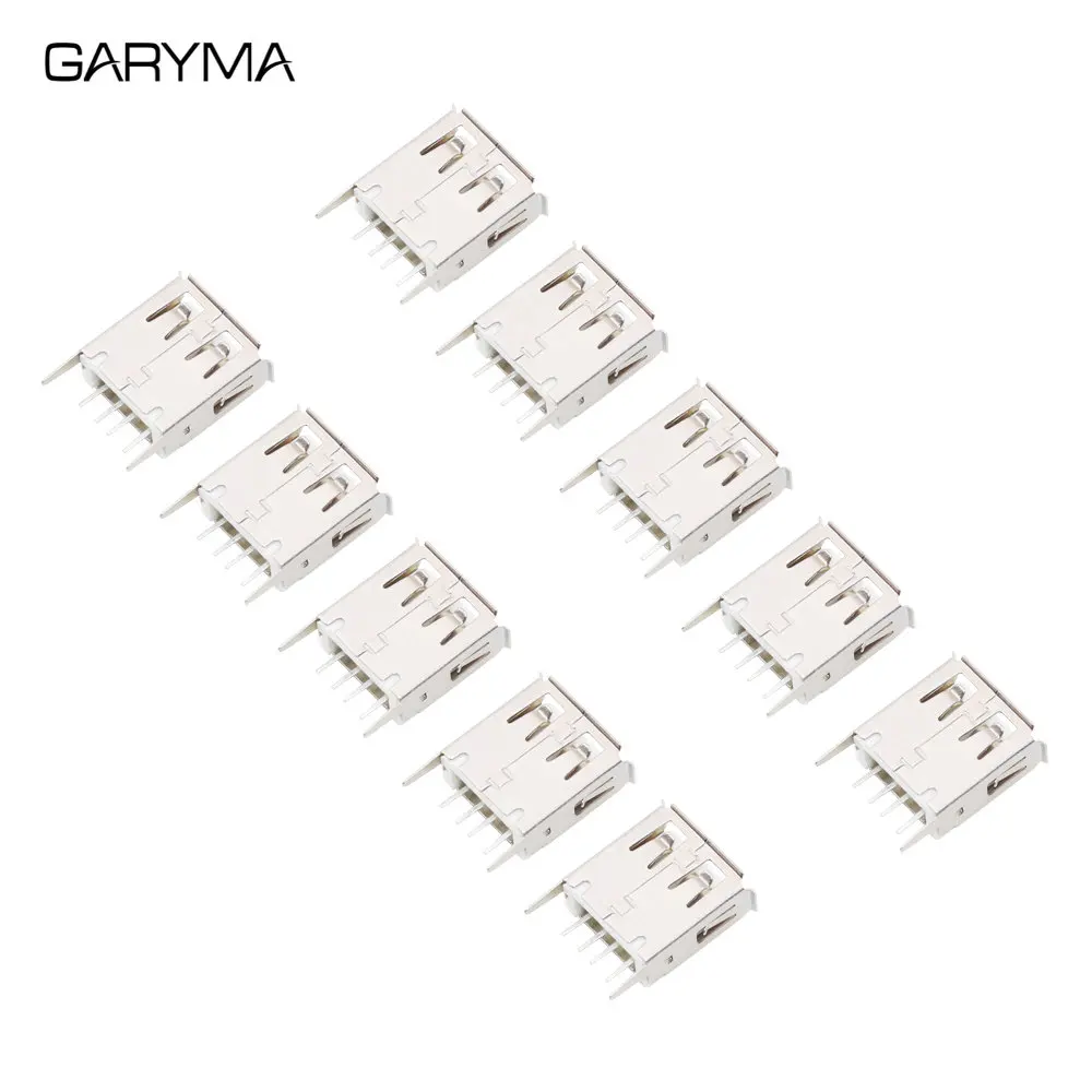 10/50Pcs USB Typ A Buchse Anschluss 13,7mm 180 Grad Vertikale 4pins Usb-schnittstelle