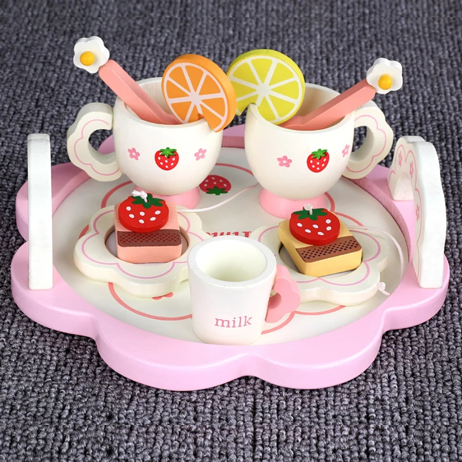 Girl's tea set, afternoon tea, family game toys 5