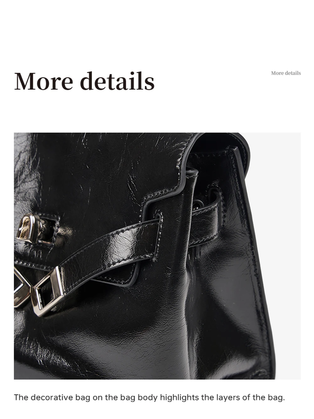 Microfiber synthetic leather tote, inner lining view