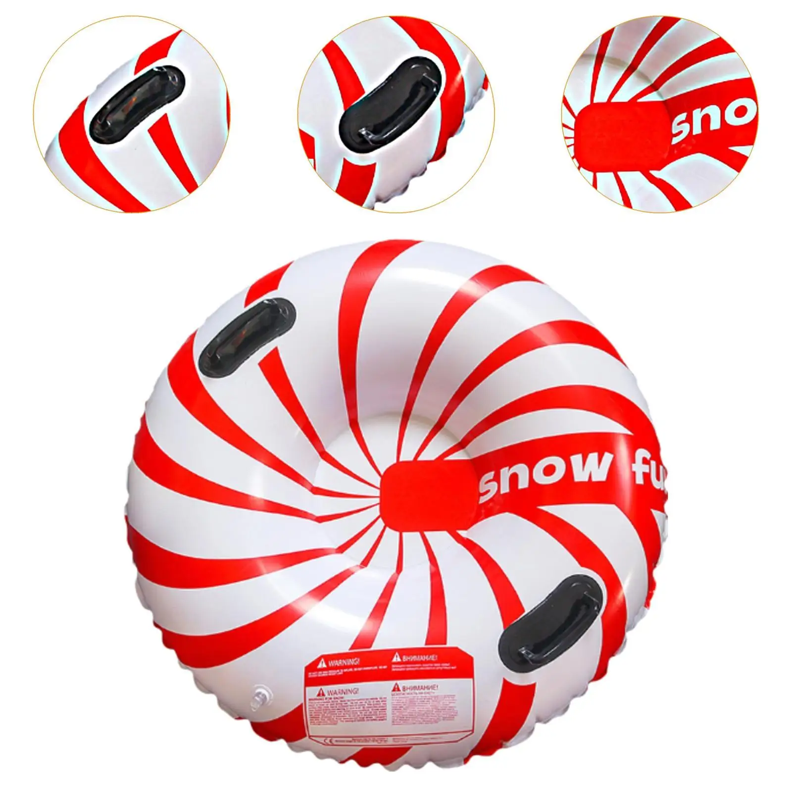 Inflatable Snow Tube, Inflatable Sled Gift Portable Sleigh Snow Sledge Skiing