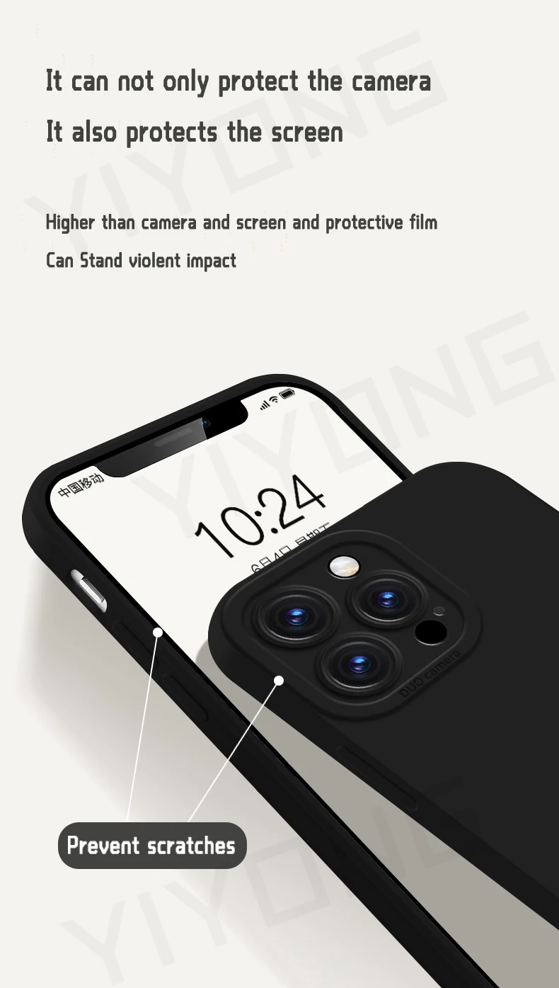 For iPhone16 Pro Max YIYONG Silky Liquid Silicone Soft Cover For iPhone 16 e 16e 15 14 Plus 11 12 13 Mini SE 2 3 2020 2022 Case