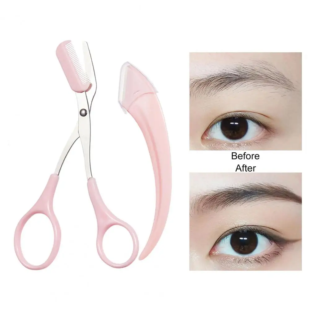 1 Set Eyebrow Remover Suit Portable Eyebrow Trimmer Kit Easy to Grip Correct Eyebrows Remover Suit with Scissors Comb