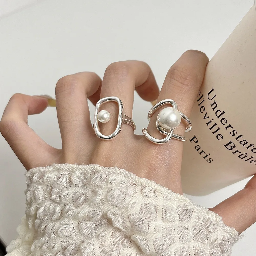 Bague Femme Argent 925 - Style Minimaliste - Superposable - Taille 6 à 9 - Pour Quotidien, Soirée, Cadeau