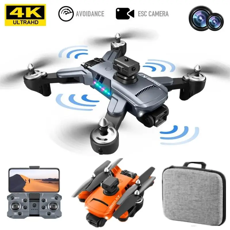 K7 5G WIFI 4K HD professional camera 3-axis anti-shake gimbal ESC with optical flow quadcopter rc helicopter Gift -