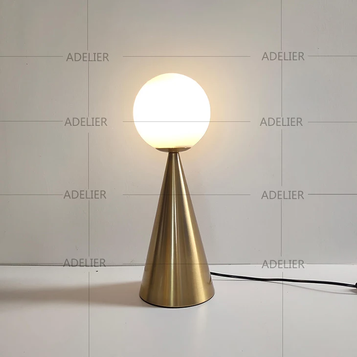 Table Lamp with Gold Finish