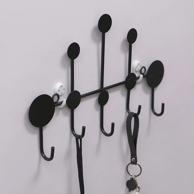 Perchero para colgar en la pared con estante de almacenamiento, perchas  decorativas multifuncionales con 4 ganchos de metal, adecuado para entrada  y