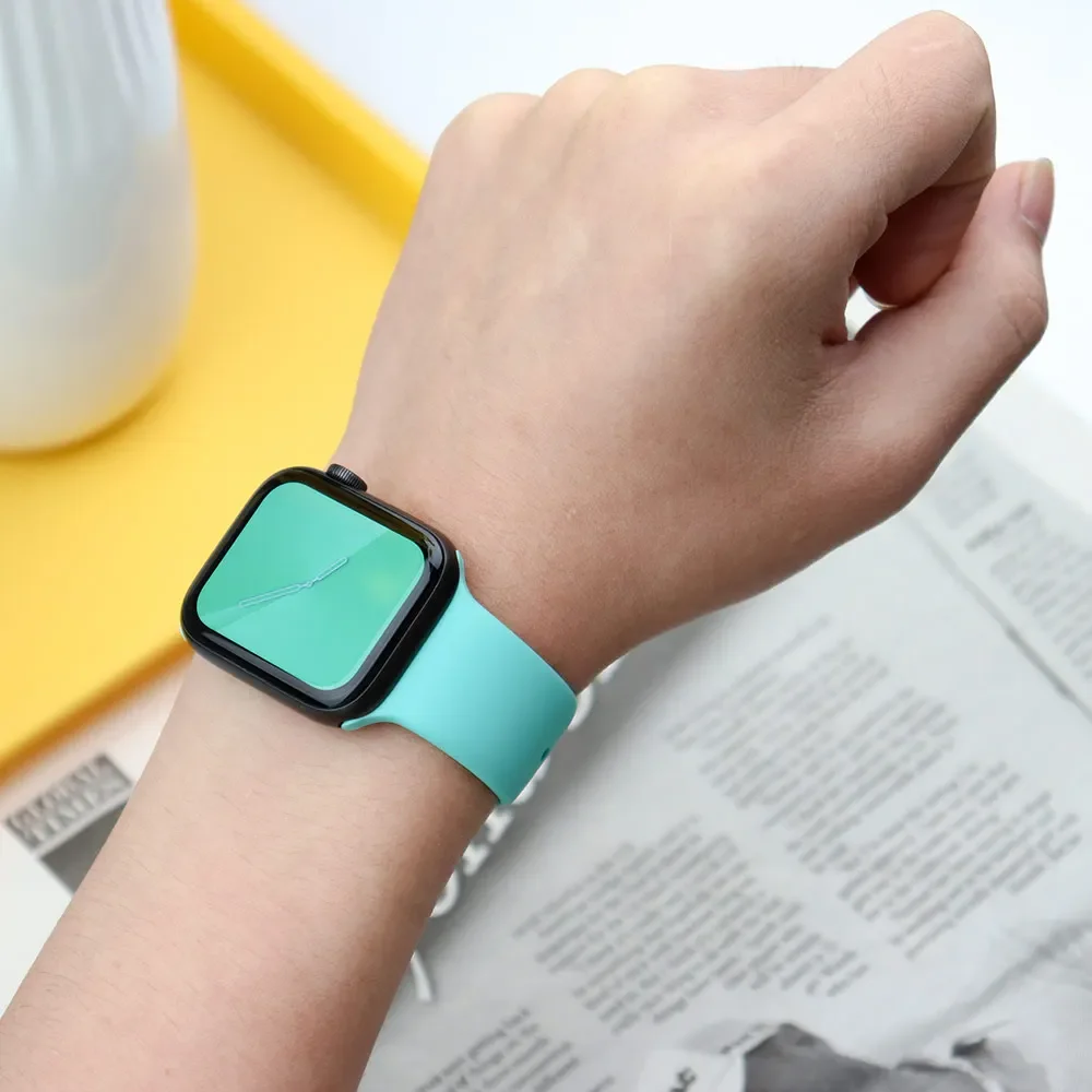Silikonarmband für Apple Watch Armband 44mm 45mm 40mm 41mm 42-46mm Sportarmband iWatch Serie 8 7 6 5 4 9 10 11 SE-Ultra 2/3 49mm – Detail 7