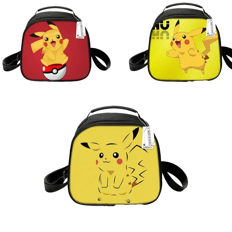 

Kawaii Pikachu Portable Lunch Bag Pokemon Anime Student Children's Lunch Box Bag Portable Printed Outdoor Picnic Bag Cute Gift