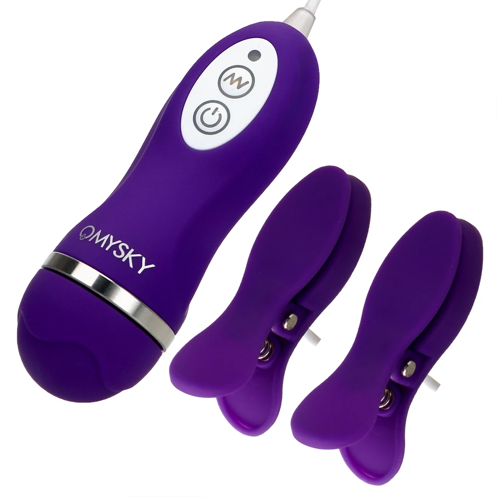 Pinces vibrantes IKOKY Vibromasseurs Sex Toys pour femmes 10 fréquences Vibromasseur pour tétons Massage des seins Étanche_voghion.com
