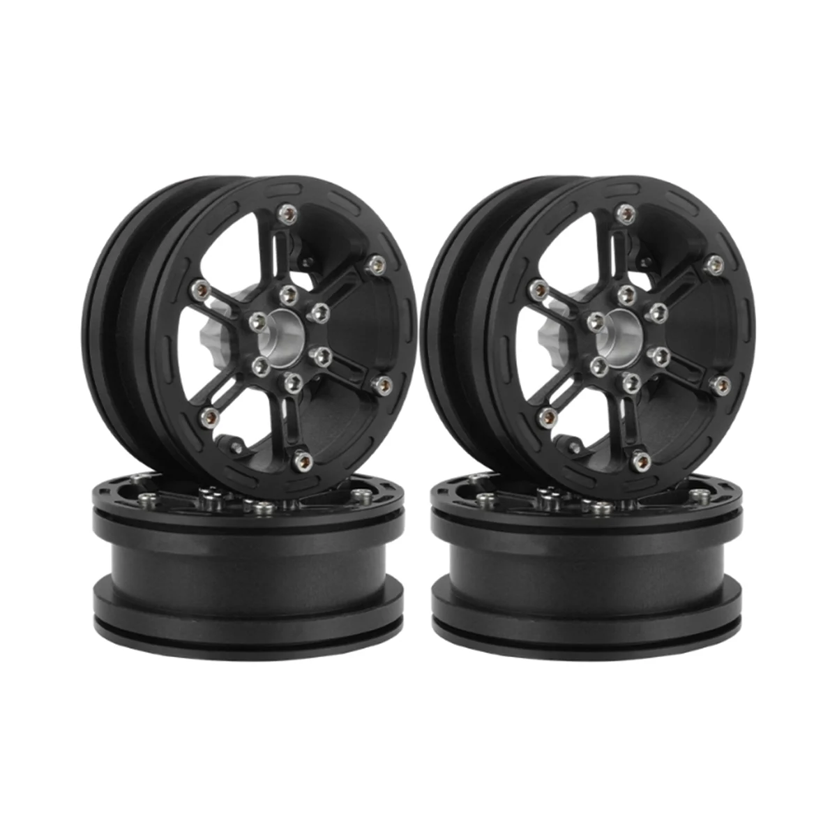 

56G Light Weight 2.2 Metal Beadlock Wheel Rim Hub for 1/10 RC Crawler Car Axial SCX10 Wraith Capra RR10 Traxxas TRX4,3