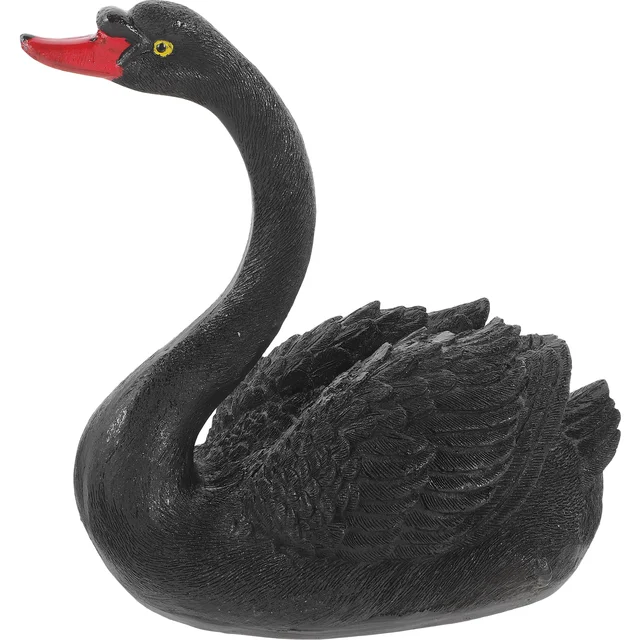 Úszó Hattyú Szoborszobrok Gyanta Figura Tereprendezés Díszítés Kert Kültéri Dekoráció Figurák Torta Dekorációk - Image 3