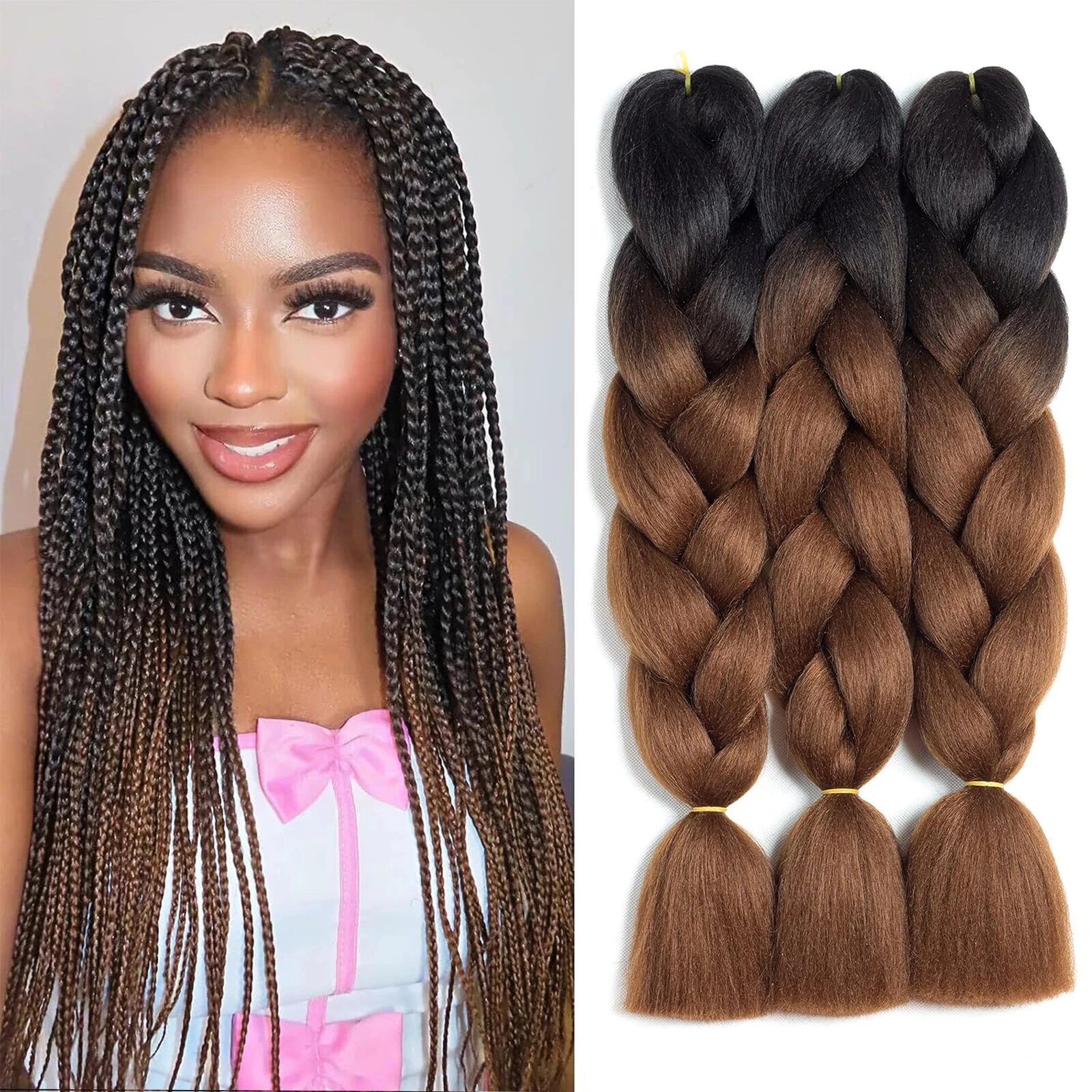 Synthetic Ombre Jumbo Braiding Hair - Image 1