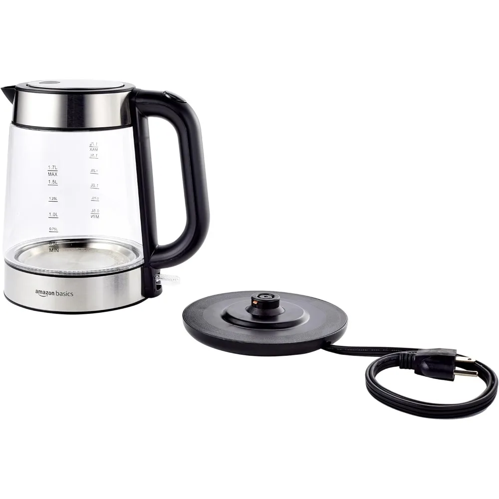   Basics Electric Glass and Steel Hot Tea Water