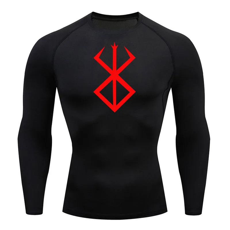 

Compression Sports T-shirt Men Rash Guard MMA Long Sleeve Black Base Layer Sun Protection Bodybuilding T-Shirt Sportswear 4XL