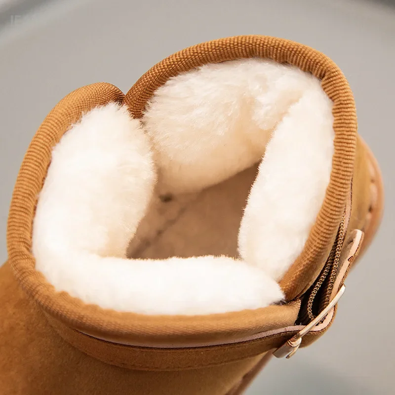 Winter Children's Snow Boots Girls' Shoes Boys' Boots Baby Non Slip Plush Thick Cotton Shoes 2-10Years Old Kids winter snow boots
