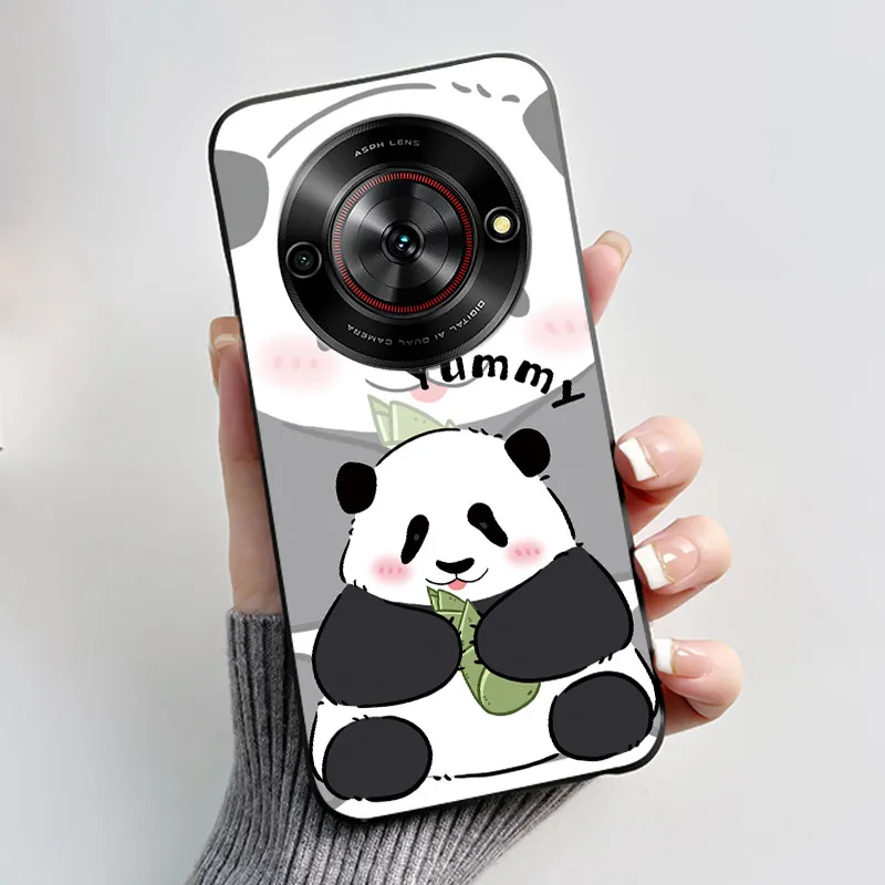 Aesthetic Cute Cat Fashion Shockproof Black Matte Soft TPU Phone Case