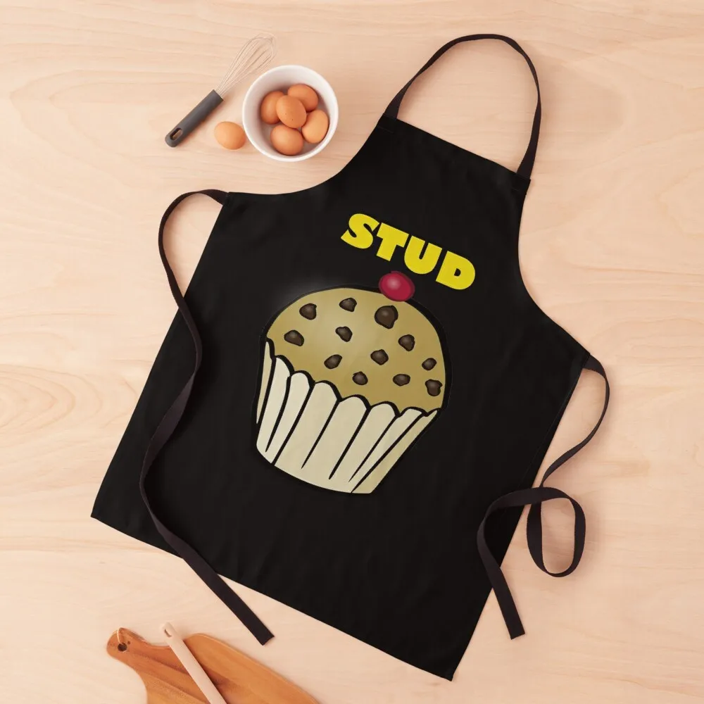 Stud Muffin Funny Workout Exercise Fitness Humor Muscle Apron Dress Apron Cute Kitchen