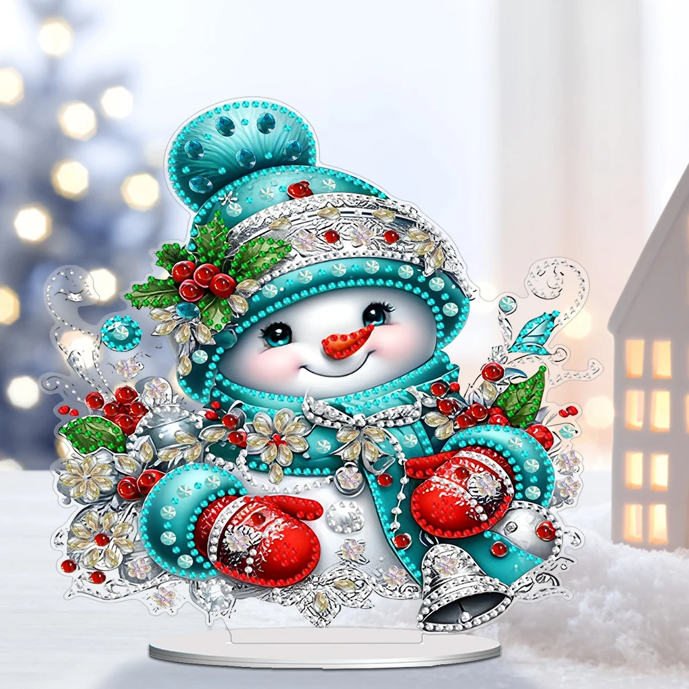 Christmas Snowman Diamond Painting Tabletop Ornament Kit