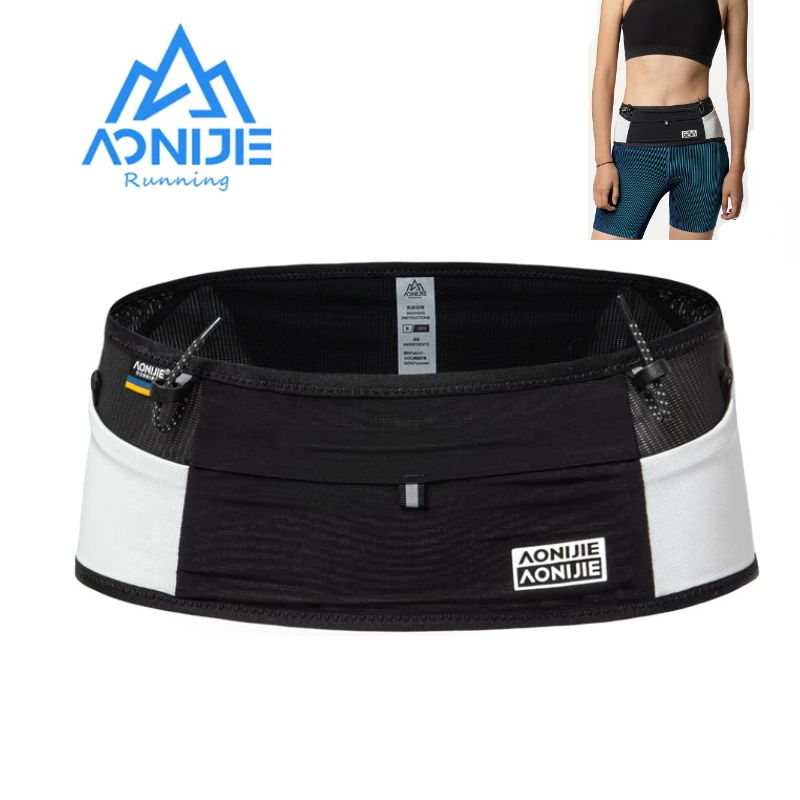 AONIJIE W8121 marsupio sportivo elastico Running Funny Pack Marathon Race Number Belt Pocket per alpinismo