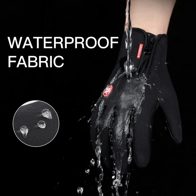 Gants de vélo de sport coupe-vent pour hommes et femmes, écran tactile anti-ald, sourire, garder au chaud, travail, vélo, noir, automne, hiver 3