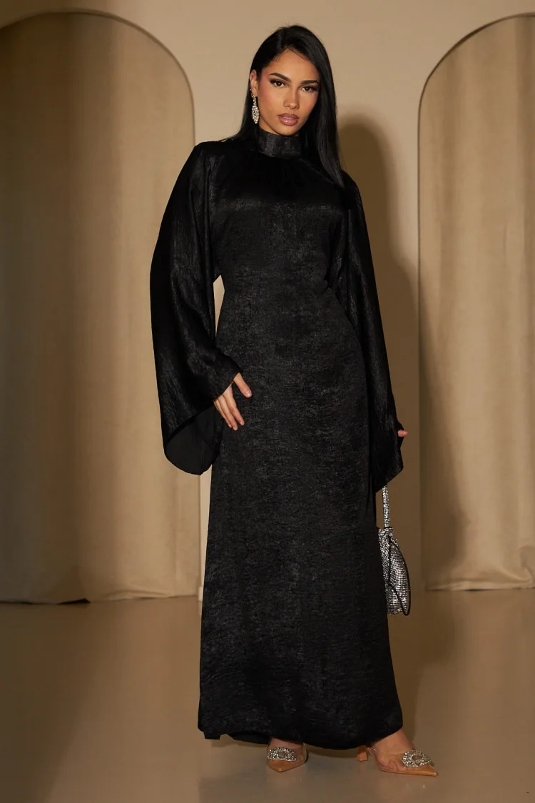

Модное платье-кафтан, яркое платье макси с расклешенными рукавами, женская одежда в мусульманском стиле, ограниченное платье Дубая, вечерние платья