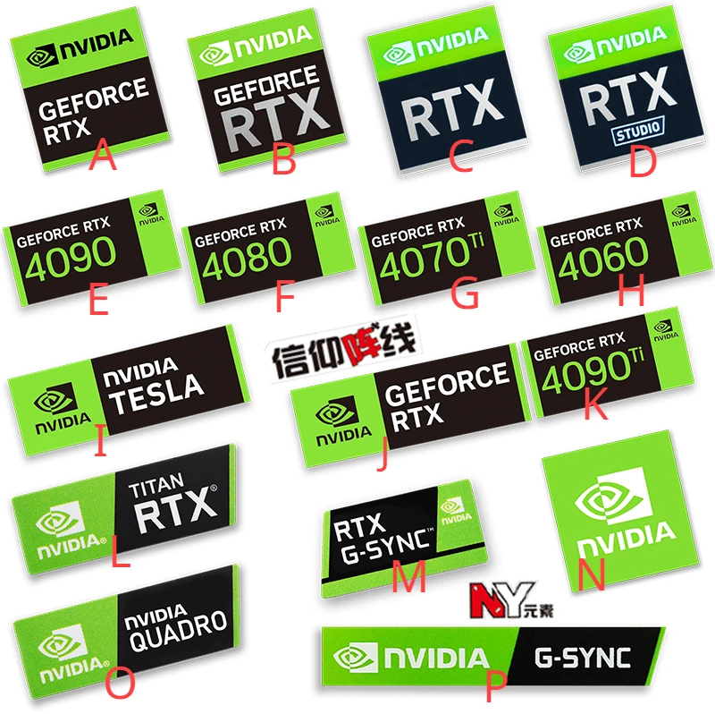 Alta Qualità Rtx 4090Ti 4080 4070Ti 4060 Etichetta Adesiva Per Laptop Desktop Computer Cpu Etichetta Adesiva Personalizzata Decorazione Fai Da Te