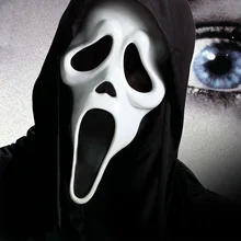 

Scary Movie Scream Billy Loomis Cosplay Costume Horrible PVC Mask Hood Headgear Halloween Unisex Prop