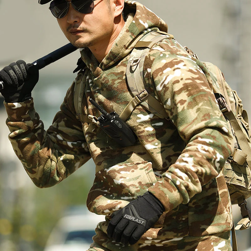 

Outdoor Hunting Hiking Military Pullover Male Outwear New Camouflage Tactical Fleece Hoodies Sweatshirt Mens Winter Thicken Warm