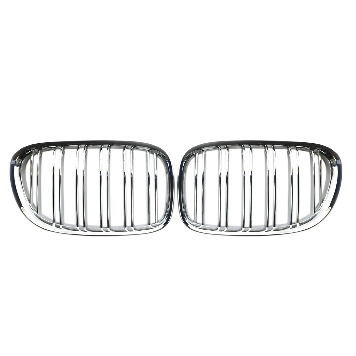 

Front Kidney Dual Slat Grille for -BMW F01 F02 7 Series 2009-2015 Chrome Grill 51117184151 51117184152