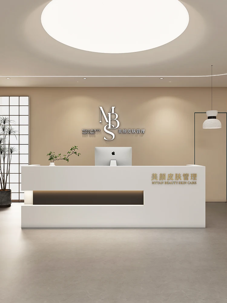 Bar Checkout Page Counter Beauty Salon Clothing Store Company Front Desk Women's Clothing Beige