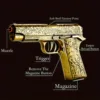 Soft Bullet Gun Toy Pistol with 100 Bullets, 12 Shells, and 2 Magazines New Toy Gun Pistol Hollow Hanging Machine 3