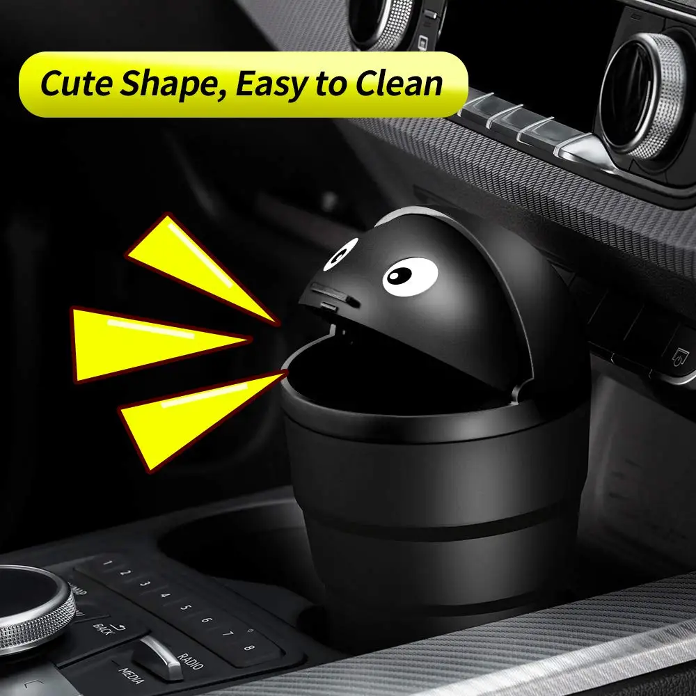 Universal Car Trash Can Auto Organizer Storage Box with Swing Lid Vehicle Trash Bin for Car car trash can
