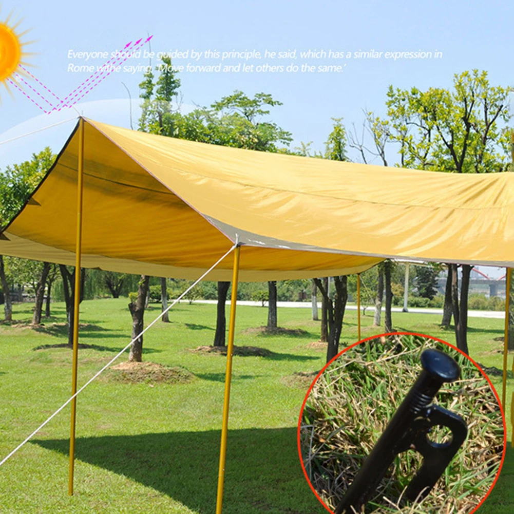 

4PCS Outdoor camping hiking ground nails night aperture fluorescent nail silicone luminous ring fishing rod tent accessories