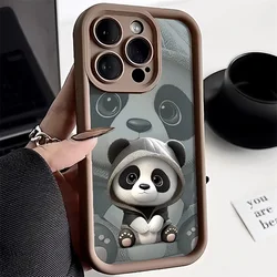 Soft Milk Panda Phone Case - Adorable Protective Cover in Minimalist Design - A56 5G (Coffee DF73)