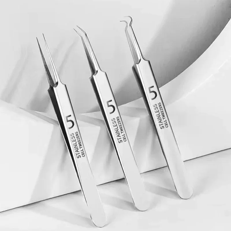 Ultra-fine No. 5 Cell Clip Set With Box Pimples Blackhead Clip Tweezers Special Scraping & Closing Acne Home Cleaning Skin Tools tweezer tool,pimples blackhead tweezers,blackhead clip tweezers,cosmetic tool